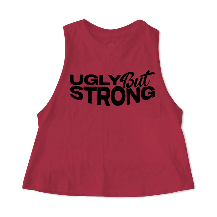 Ugly But Strong Printed Women's Crop Top -traneing