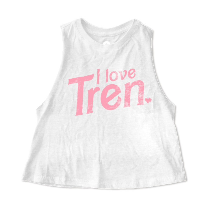 I Love Tren Printed Women's Crop Top -traneing