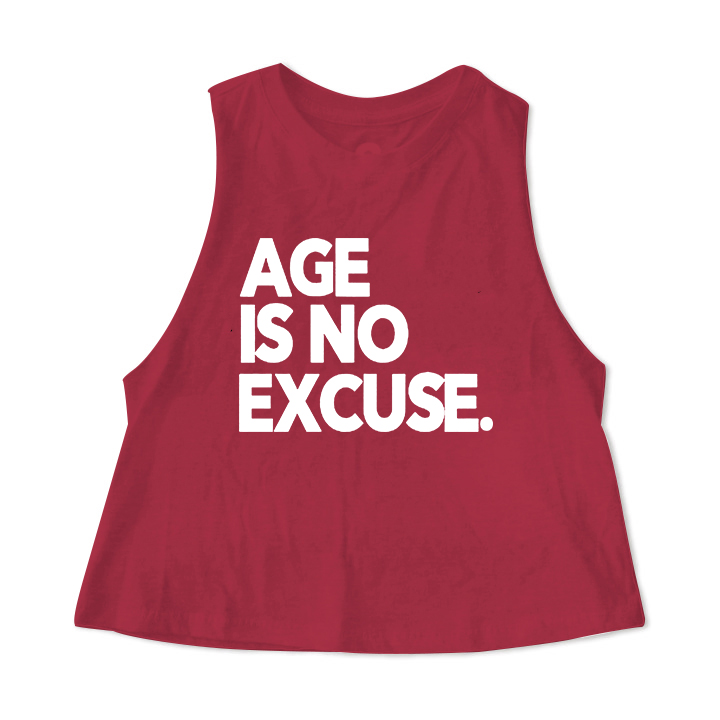 Age Is No Excuse Print Women's Crop Top -traneing