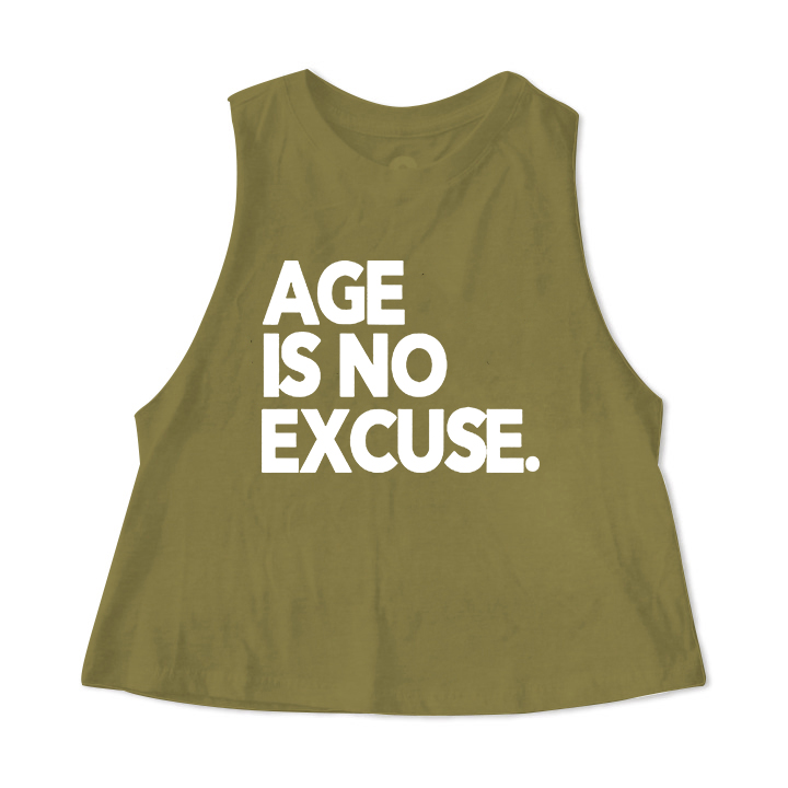 Age Is No Excuse Print Women's Crop Top -traneing