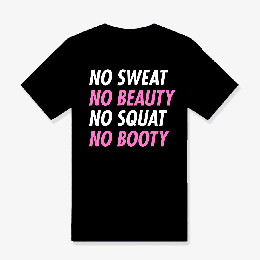 No Sweat No Beauty Printed Women's T-shirt-traneing