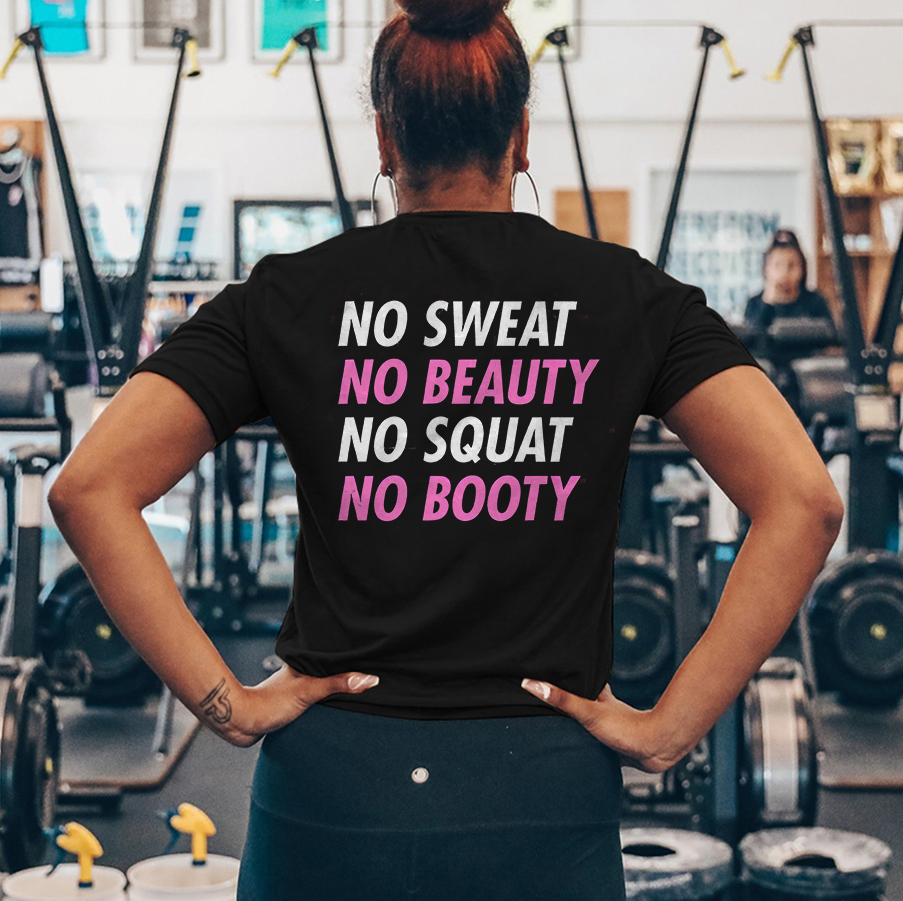No Sweat No Beauty Printed Women's T-shirt-traneing