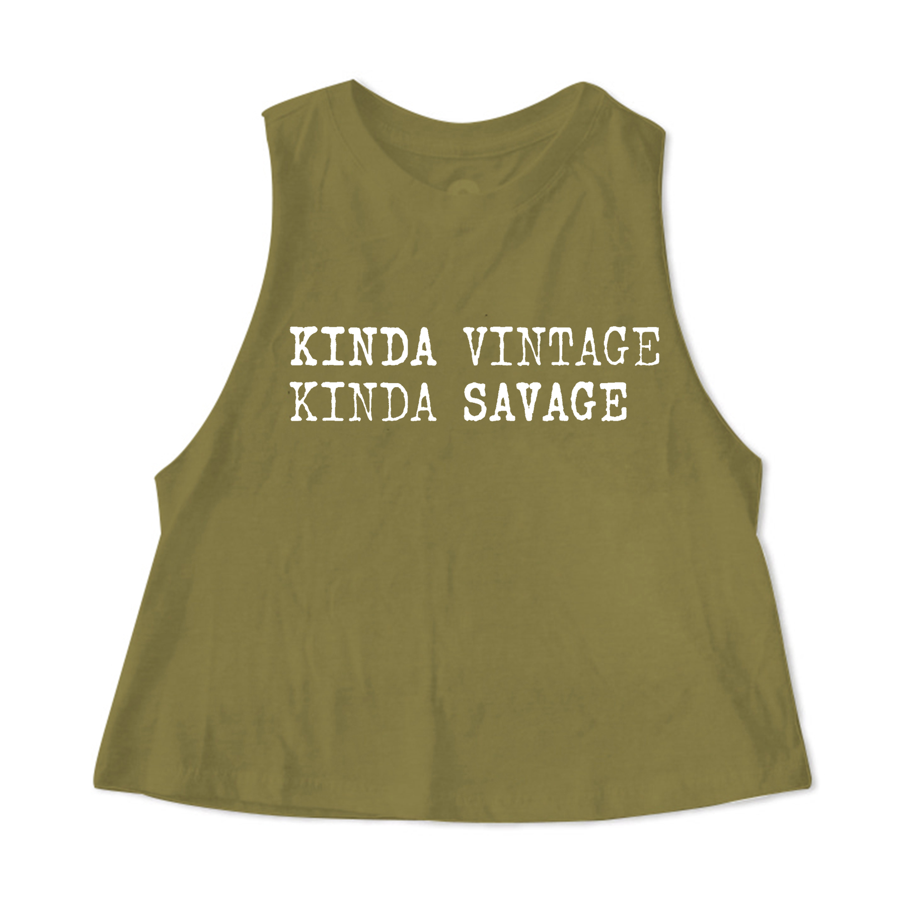 Kinda Vintage Kinda Savage Print Women's Crop Top 