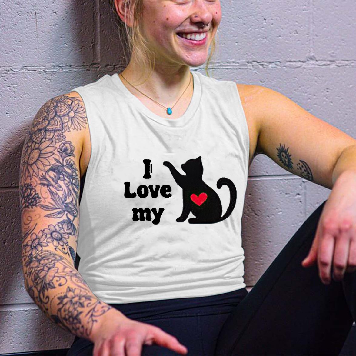 I Love My Dog Printed Women's Vest