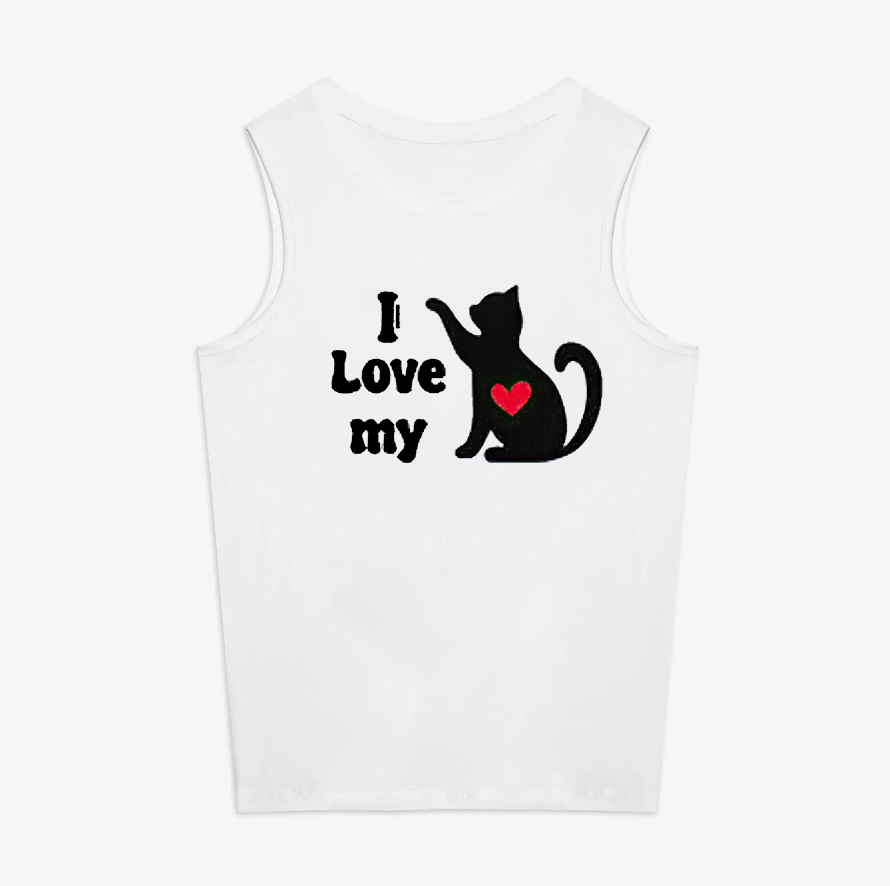 I Love My Dog Printed Women's Vest