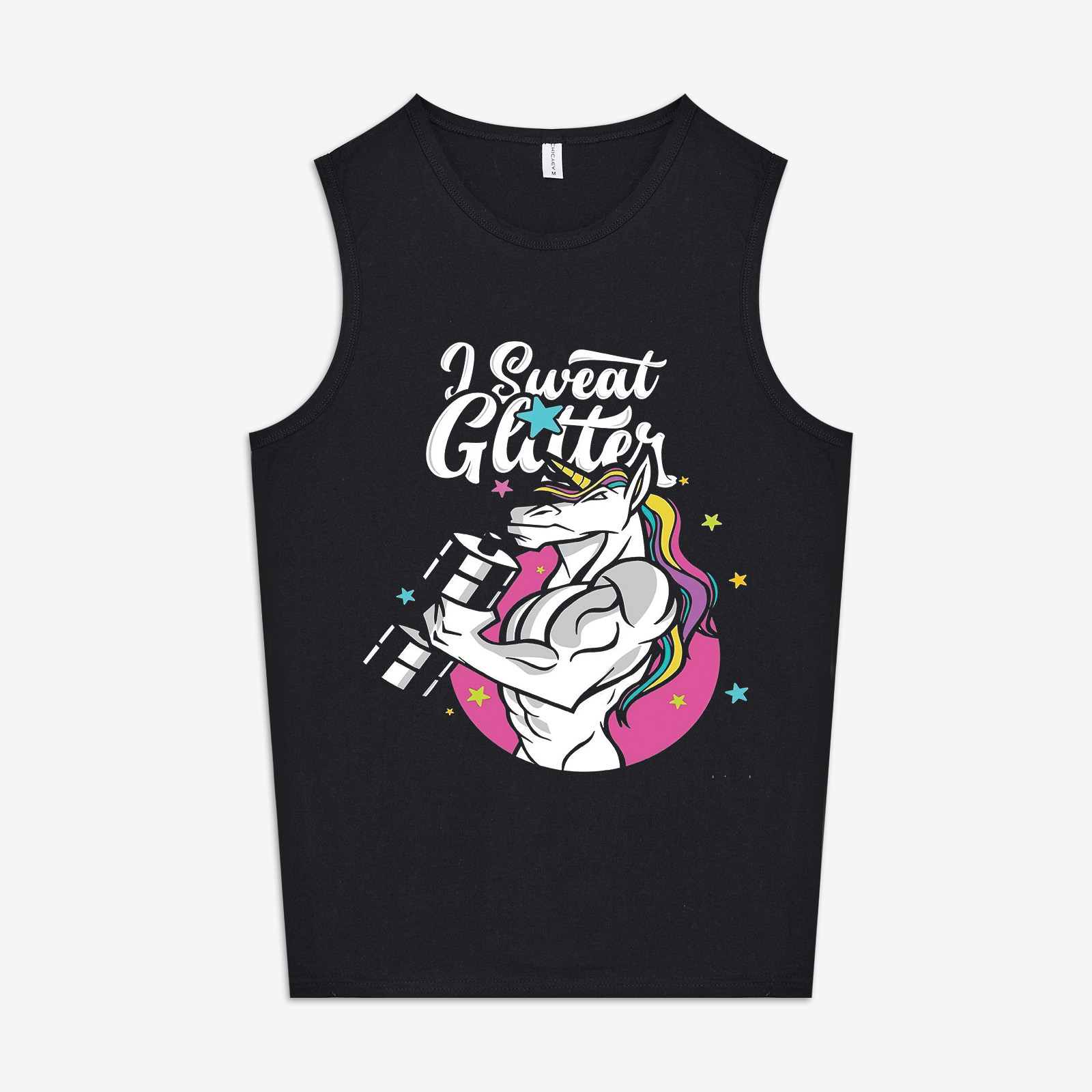 I Sweat Glitter Printed Women's Vest
