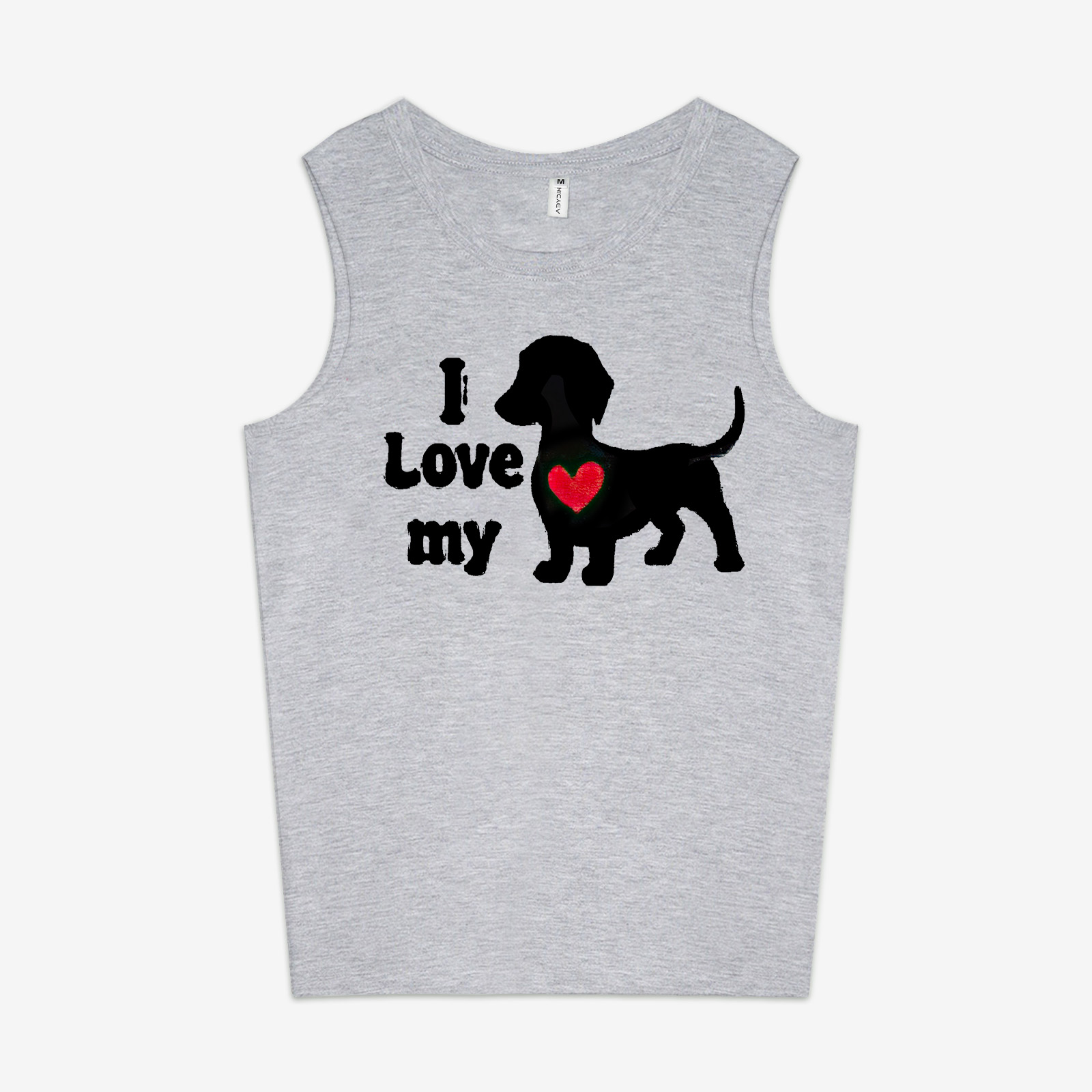 I Love My Dog Printed Women's Vest Image - 4