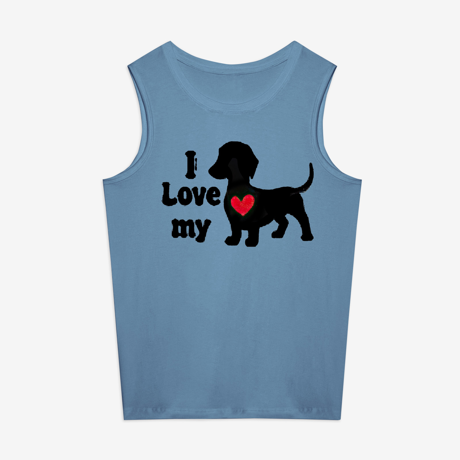 I Love My Dog Printed Women's Vest Image - 5