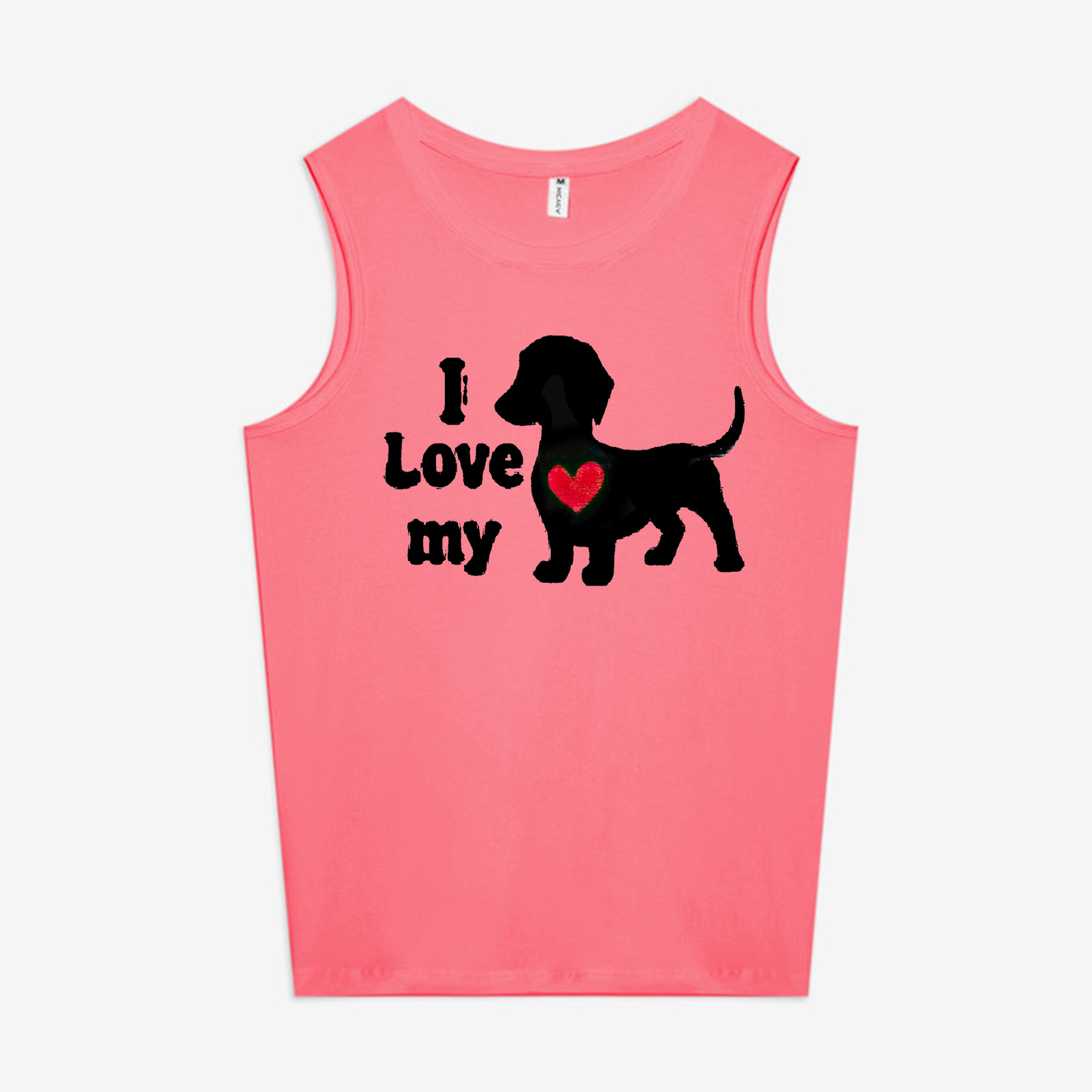 I Love My Dog Printed Women's Vest Image - 6