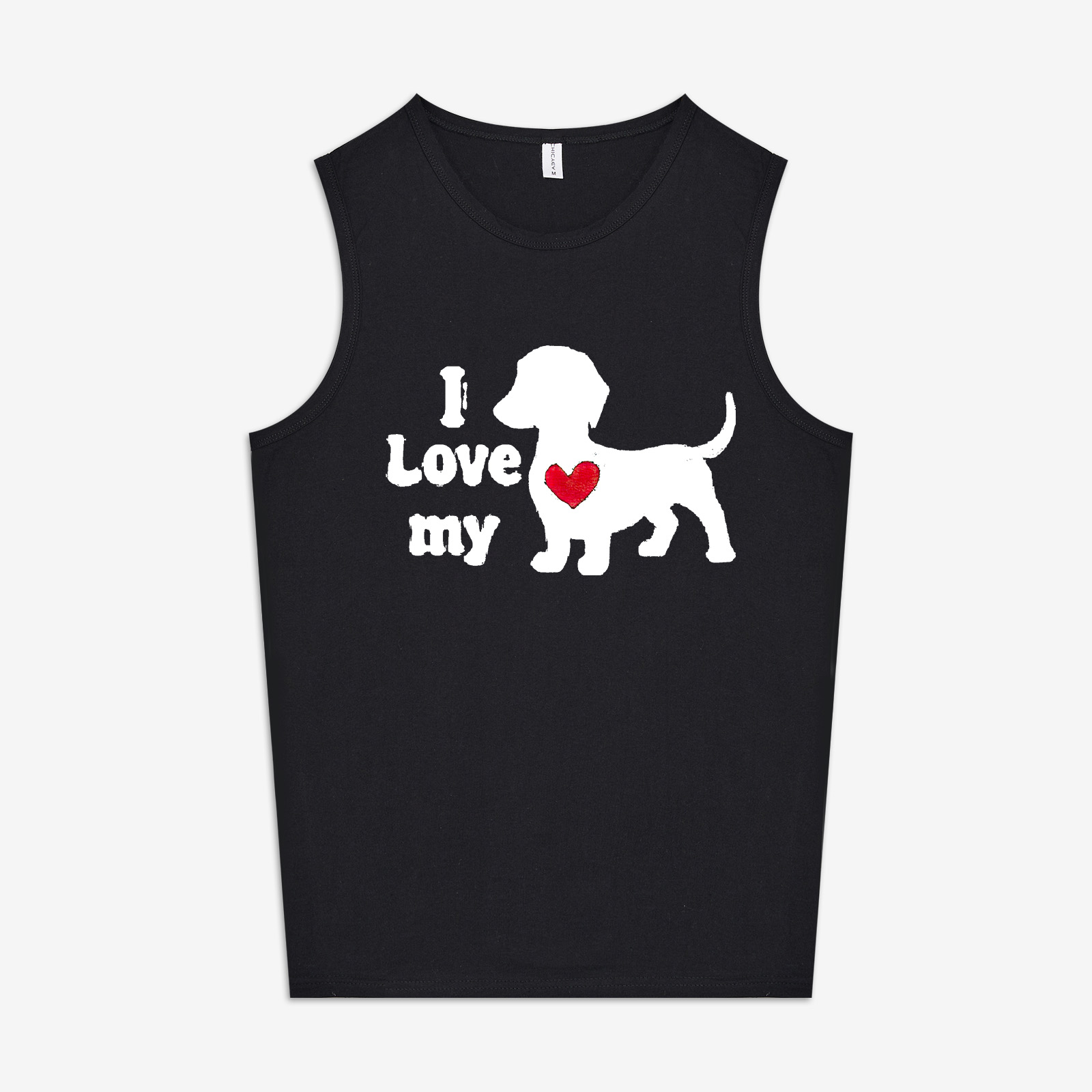 I Love My Dog Printed Women's Vest Image - 9