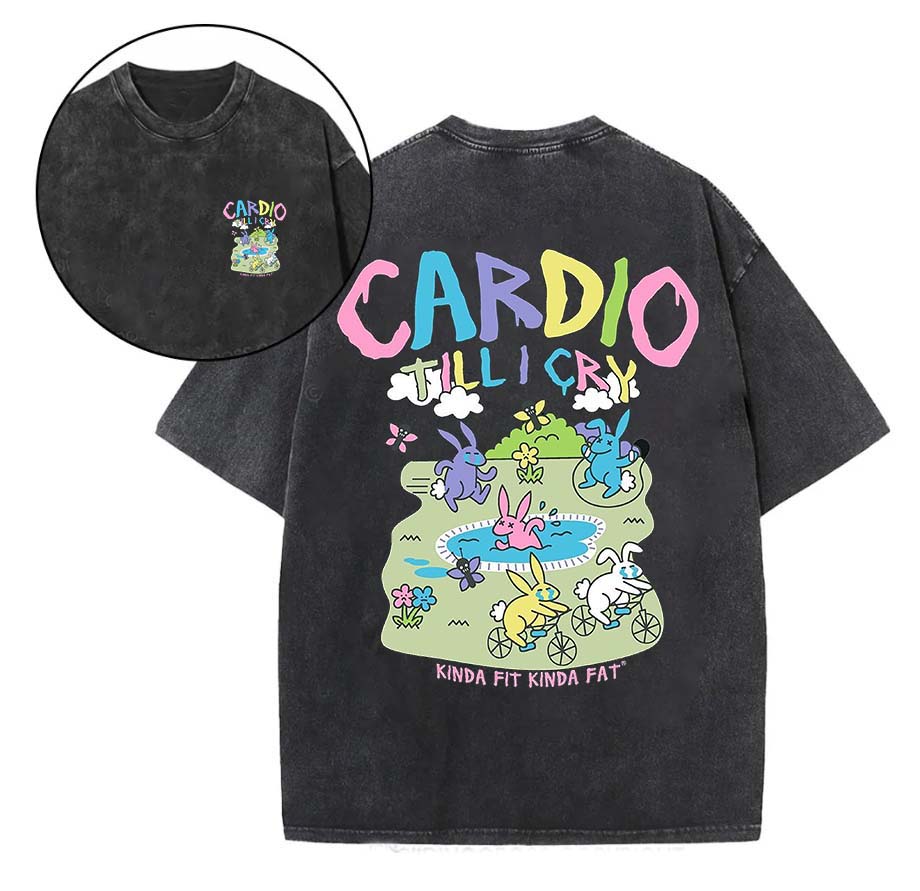 Cardio Till I Cry Printed Oversize Washed T-Shirt-traneing