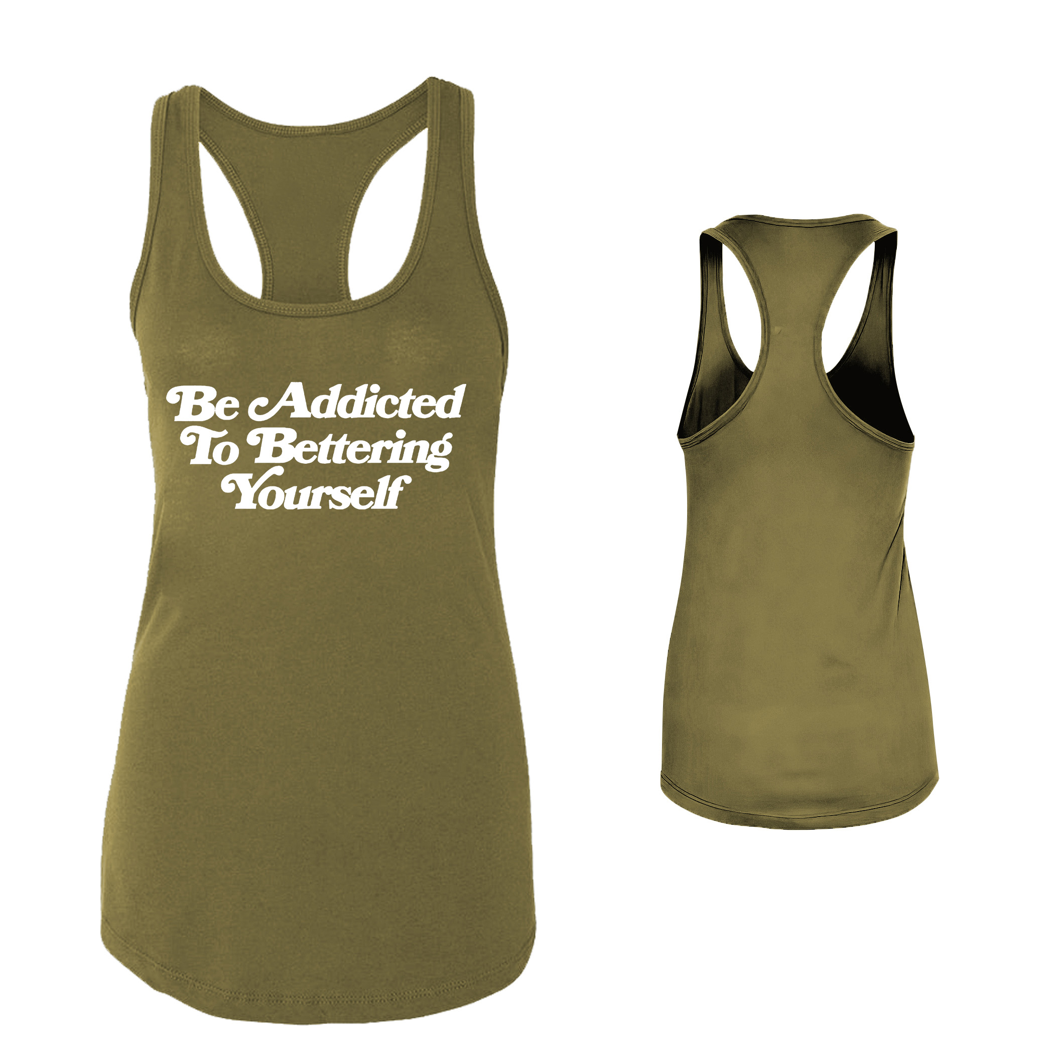 Be Addicted To Bettering Yourself Printed Women's Tank Top-traneing