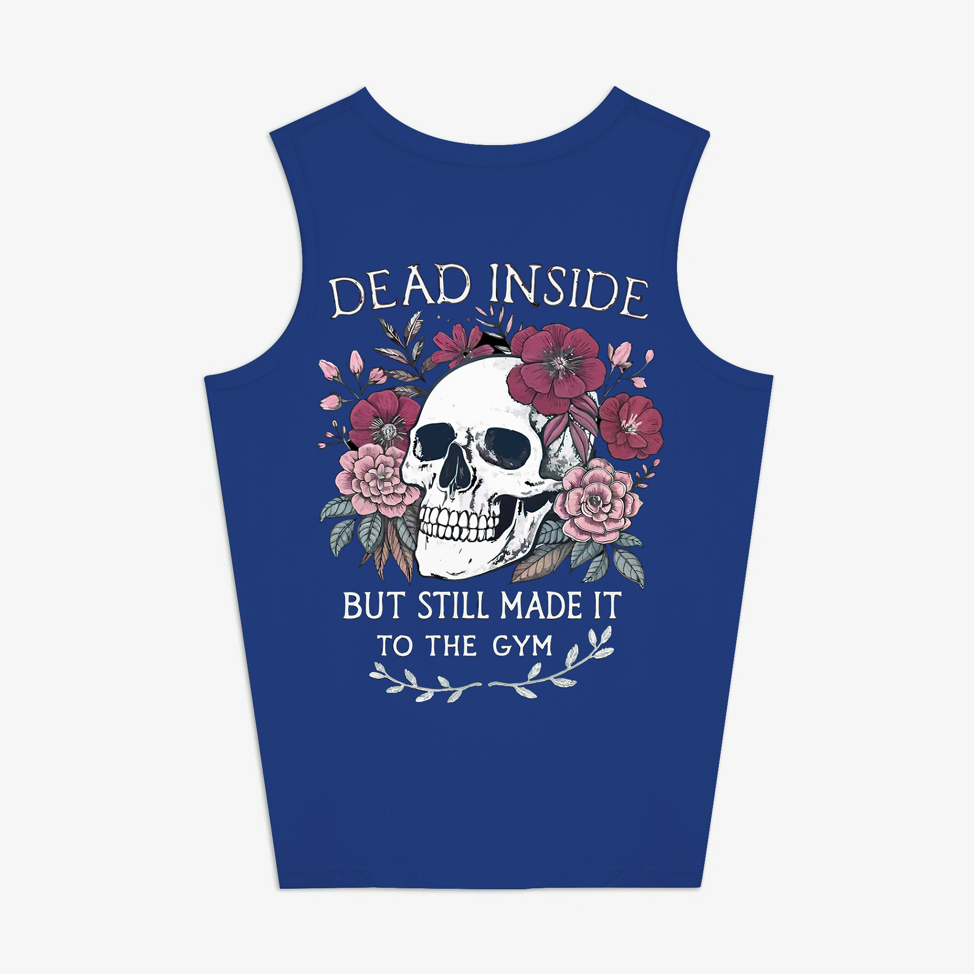 Dead Inside But Still Made It To The Gym Printed Women's Vest-traneing