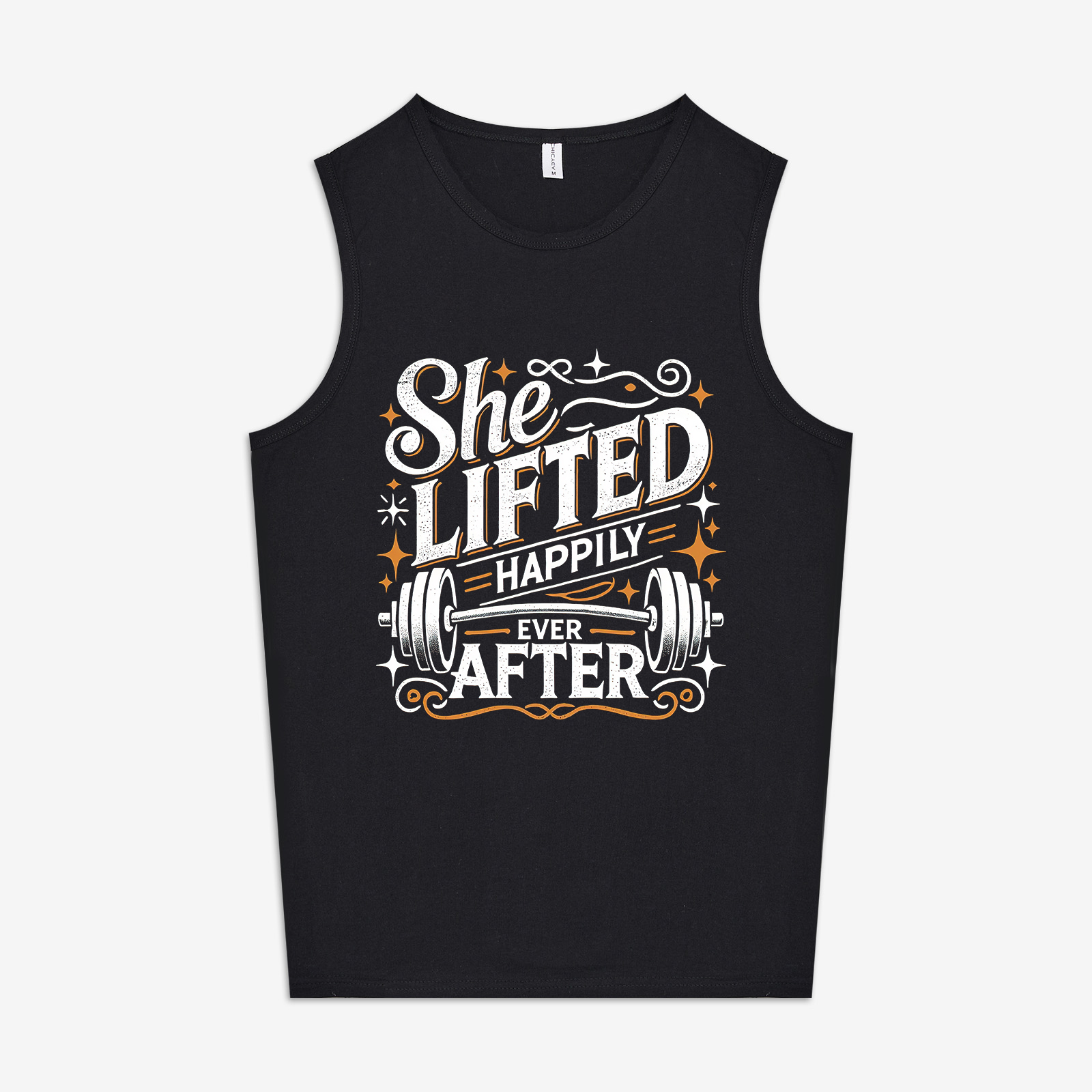 She Lifted Happily Ever After Printed Women's Vest-traneing