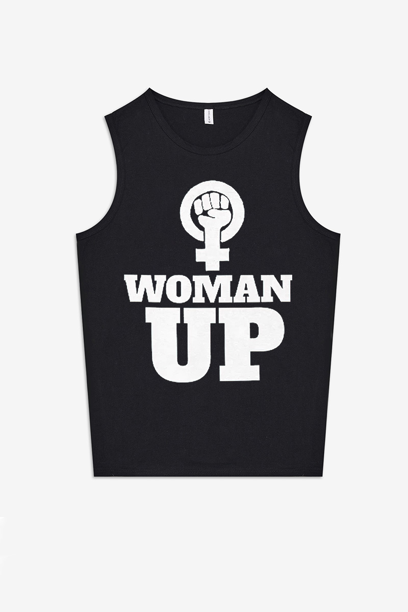 Woman Up Printed Women's Vest