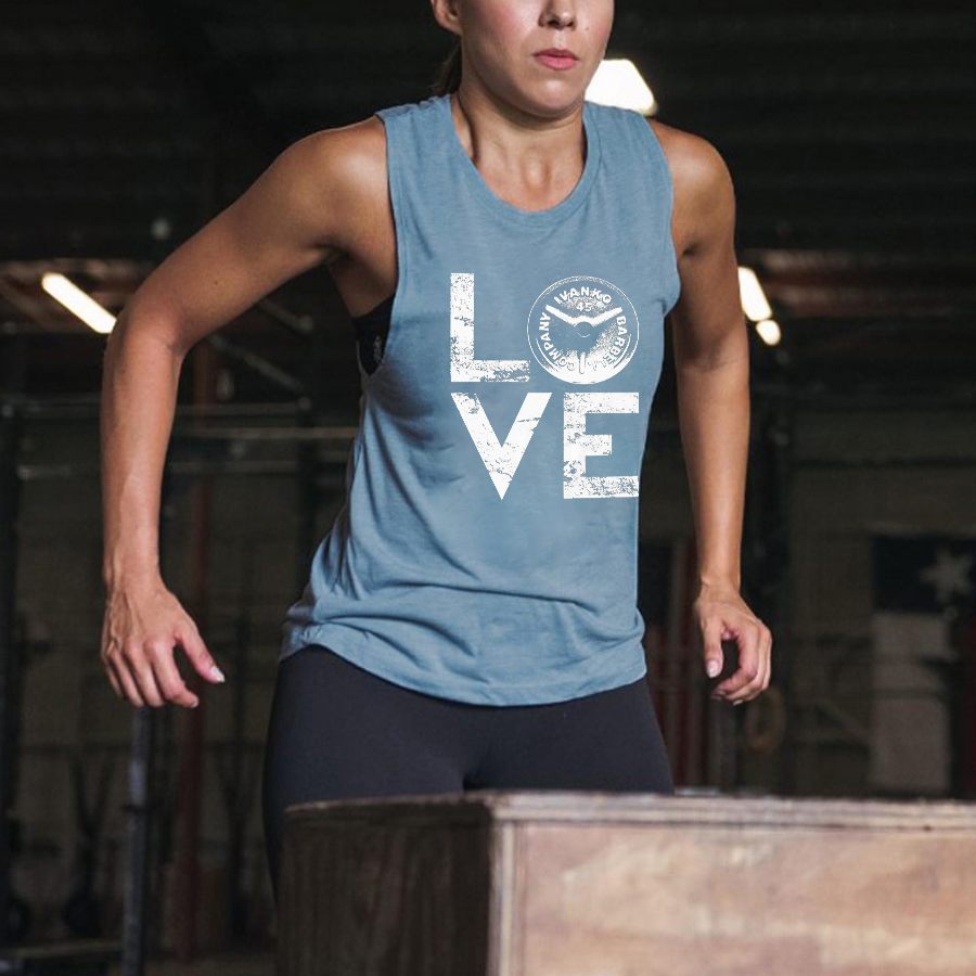 Vintage Love Printed Women's Vest-traneing