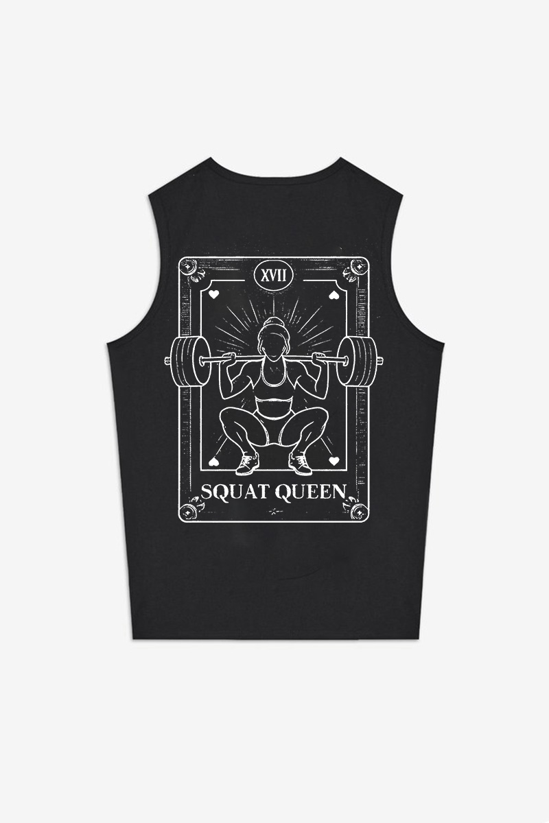 Squat Queen Printed Women's Vest-traneing