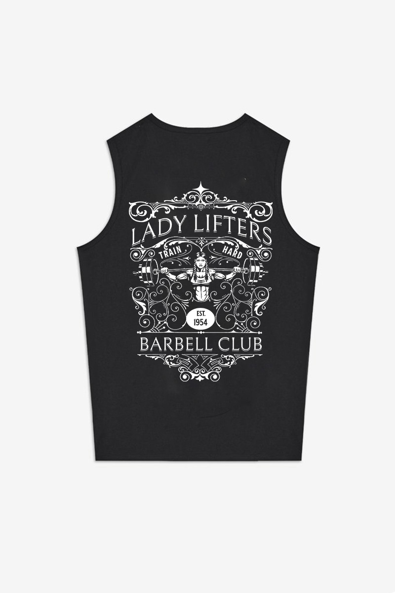 Lady Lifters Barbell Club Printed Women's Vest-traneing