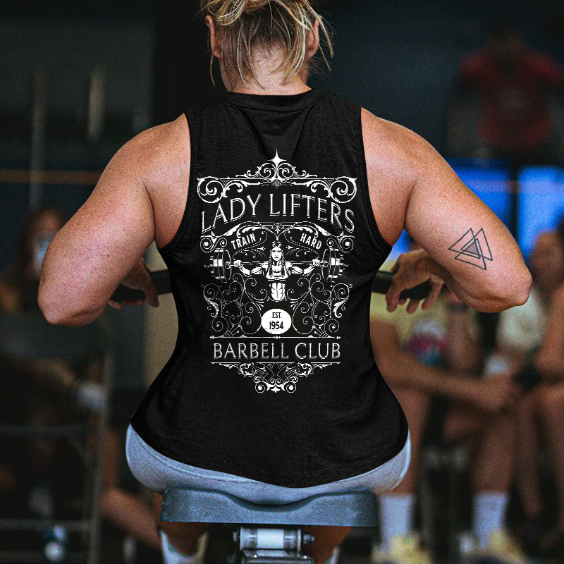 Lady Lifters Barbell Club Printed Women's Vest-traneing