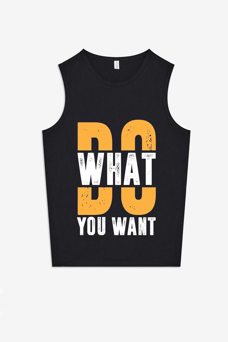 Do What You Want Printed Women's Vest-traneing