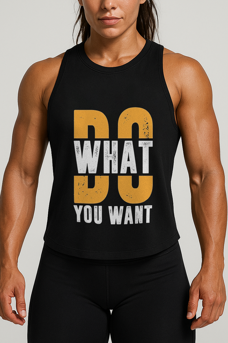 Do What You Want Printed Women's Vest-traneing
