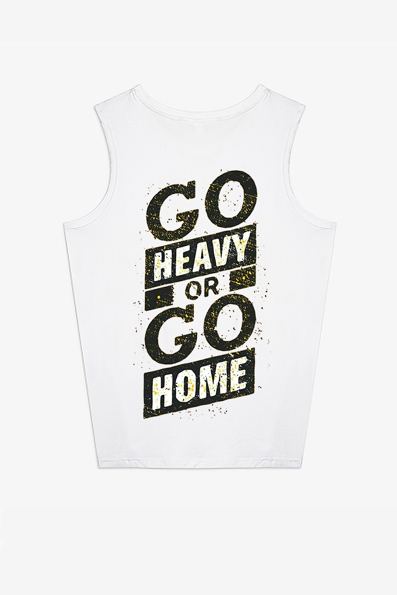 Go Heavy Or Go Home Printed Women's Vest-traneing