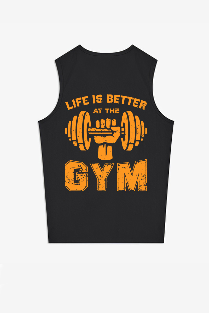 Life Is Better At The Gym Printed Women's Vest-traneing