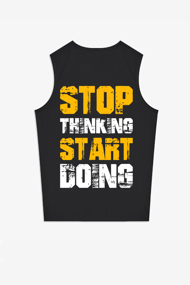 Stop Thinking Start Doing Printed Women's Vest-traneing