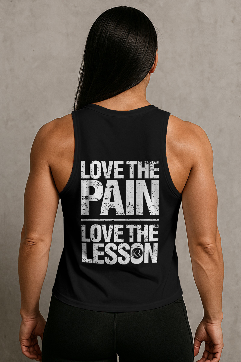 Love The Pain Love The Lesson Printed Women's Vest-traneing