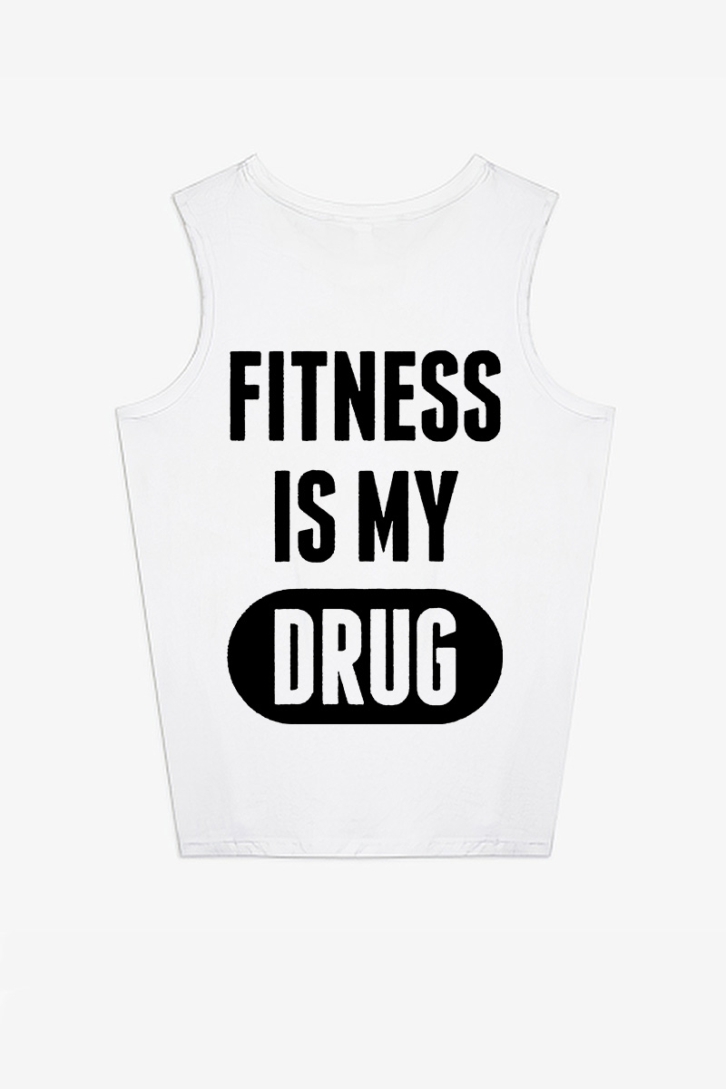 Fitness Is My Drug Printed Women's Vest-traneing