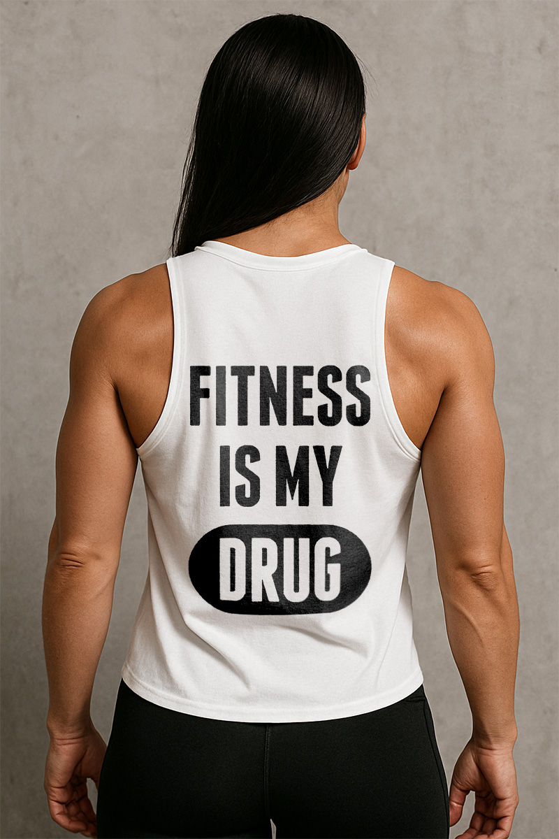 Fitness Is My Drug Printed Women's Vest-traneing