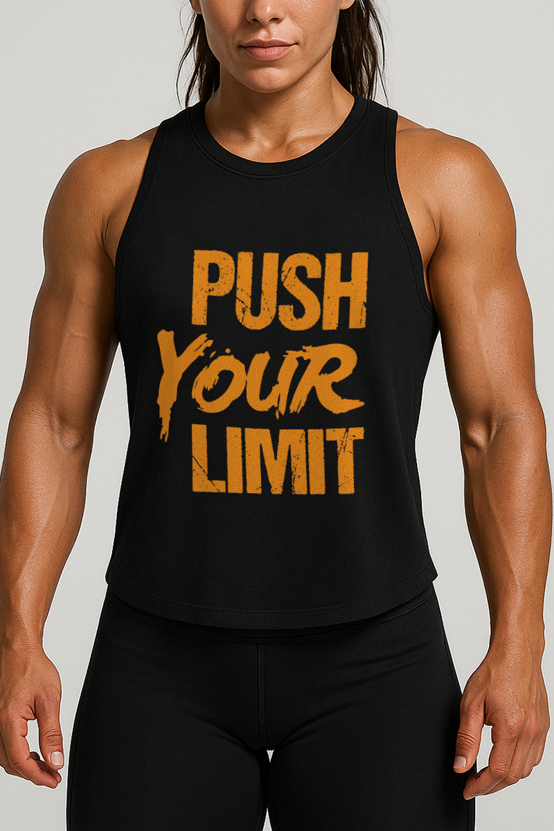 Push Your Limit Printed Women's Vest-traneing