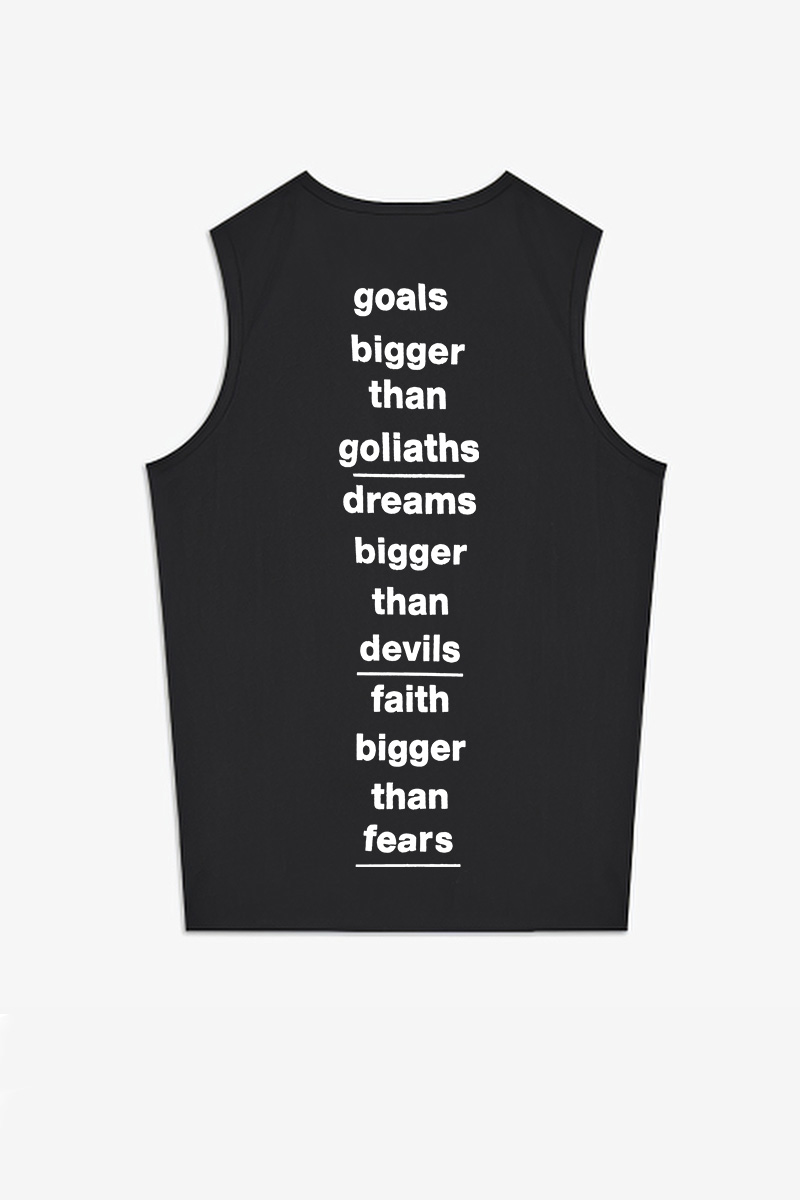 Goals Bigger Than Goliaths Printed Women's Vest-traneing