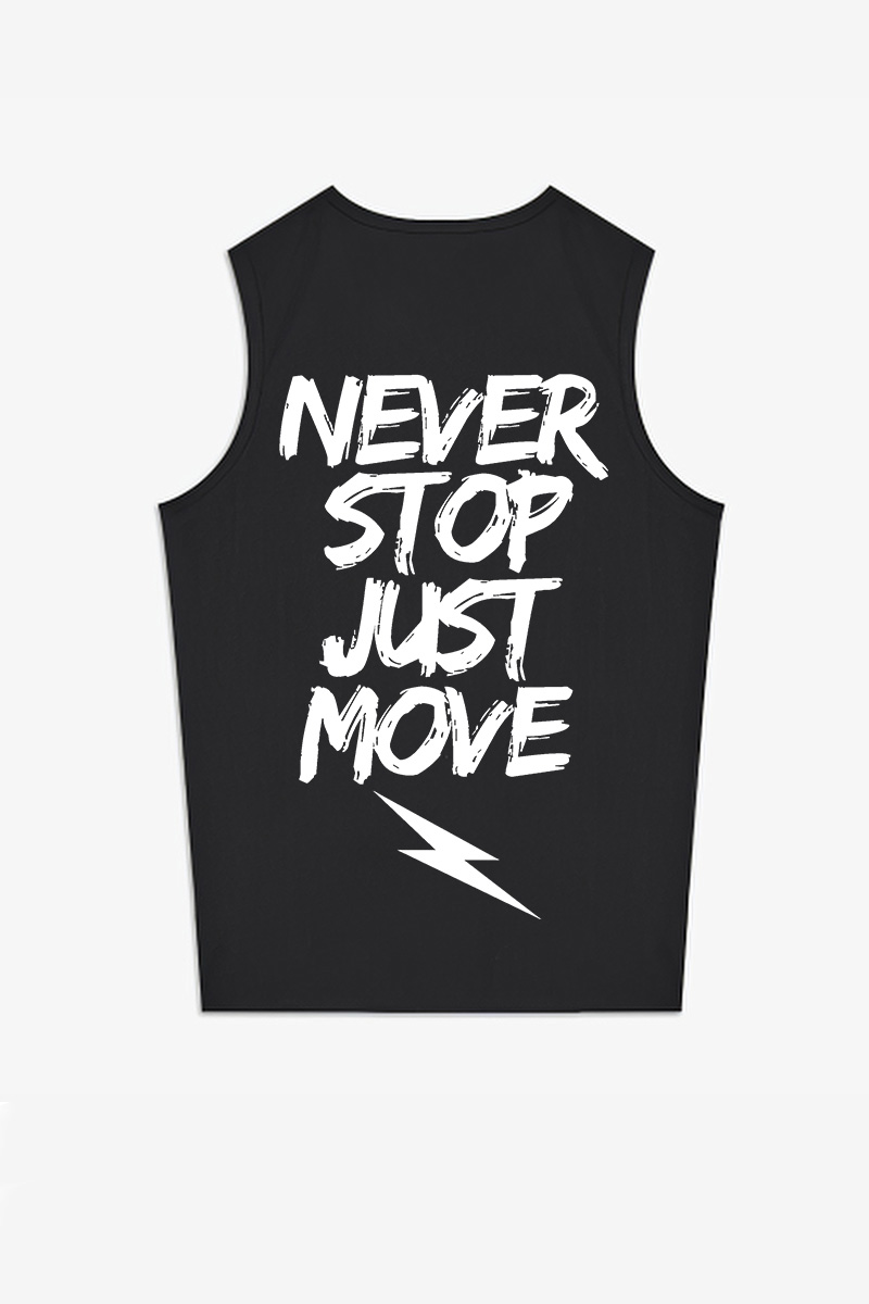 Never Stop Just Move Printed Women's Vest-traneing