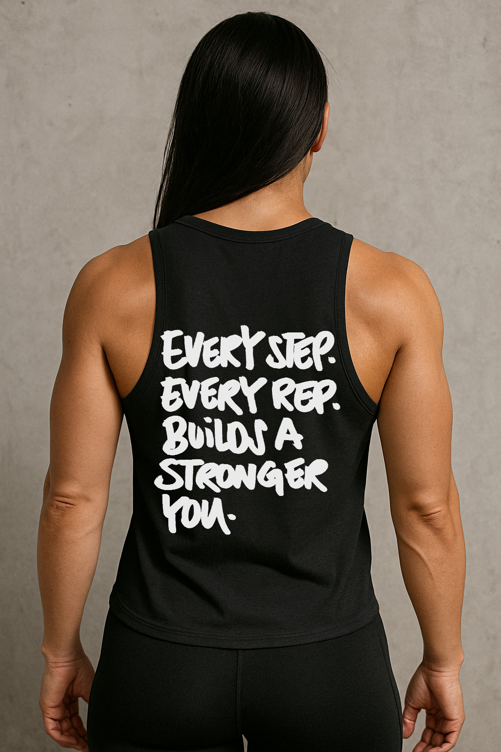 Every Step Every Rep Builds A Stronger You Printed Women's Vest-traneing