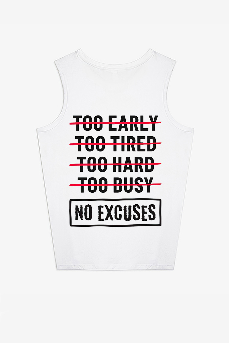 No Excuses Printed Women's Vest