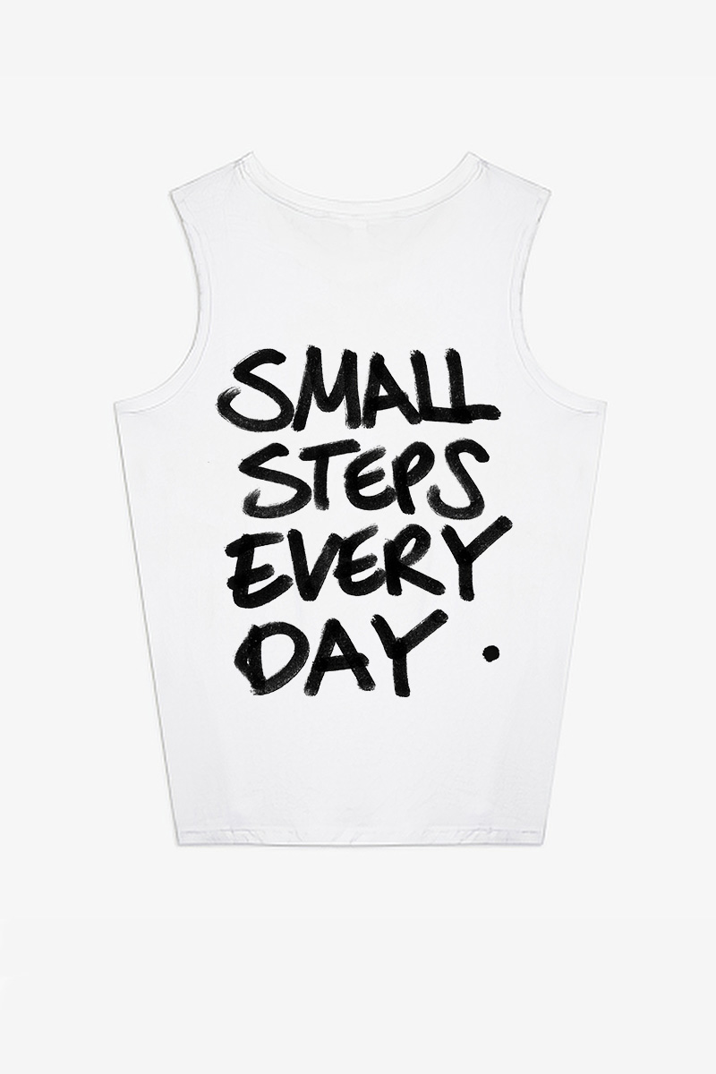 Small Steps Every Day Printed Women's Vest-traneing