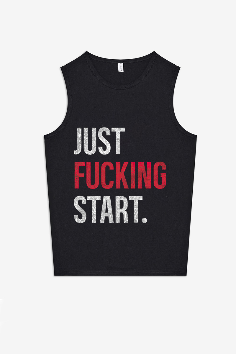 Just F*cking Start Printed Women's Vest-traneing