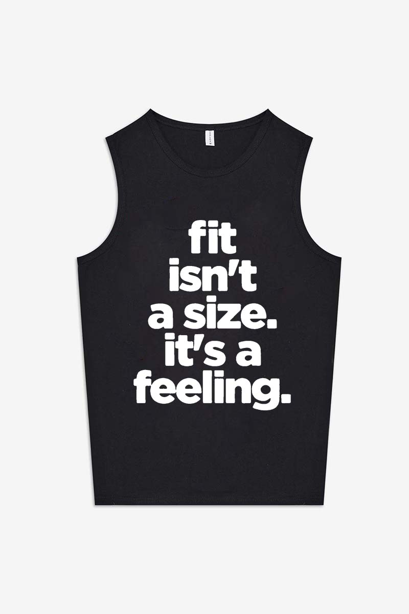 Fit Isn't A Size It's A Feeling Printed Women's Vest-traneing