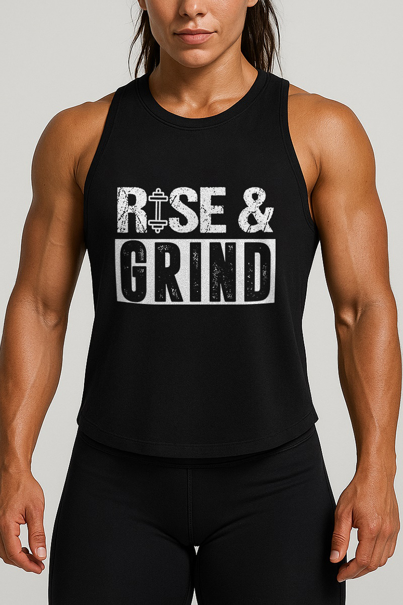 Rise & Grind Printed Women's Vest-traneing