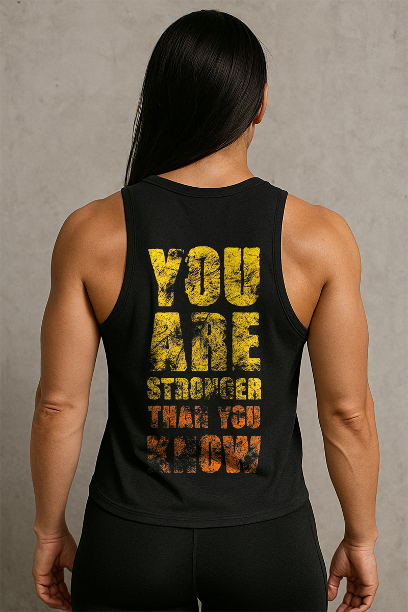 You Are Stronger Than You Know Printed Women's Vest-traneing