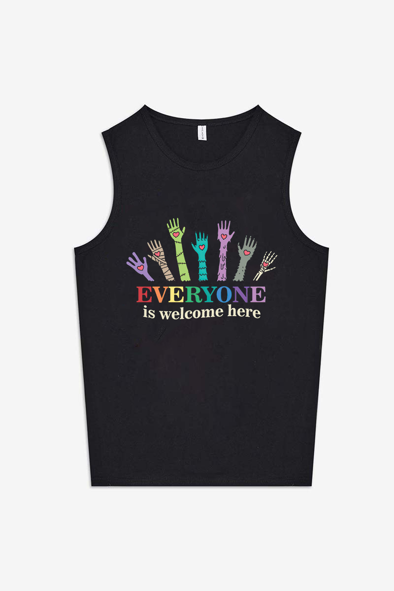 Everyone Is Welcome Here Printed Women's Vest