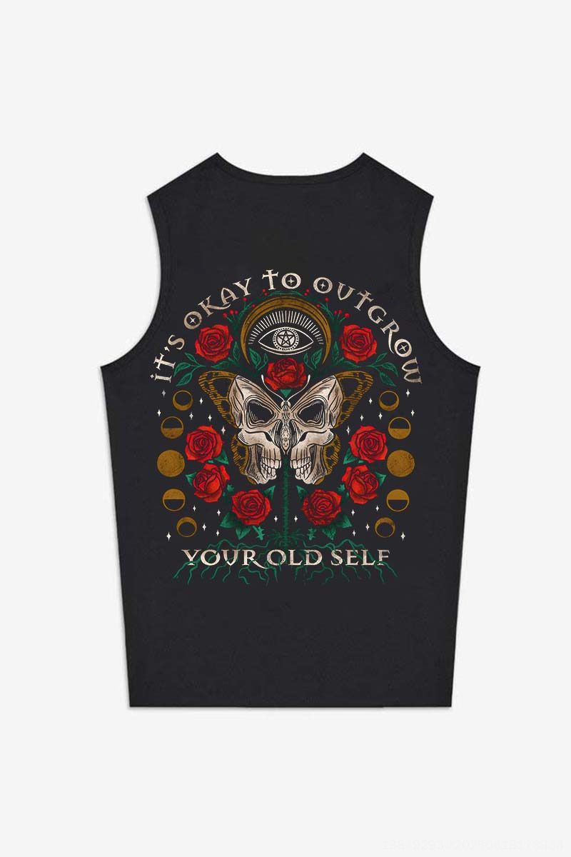 It's Okay To Outgrow Your Old Self Printed Women's Vest