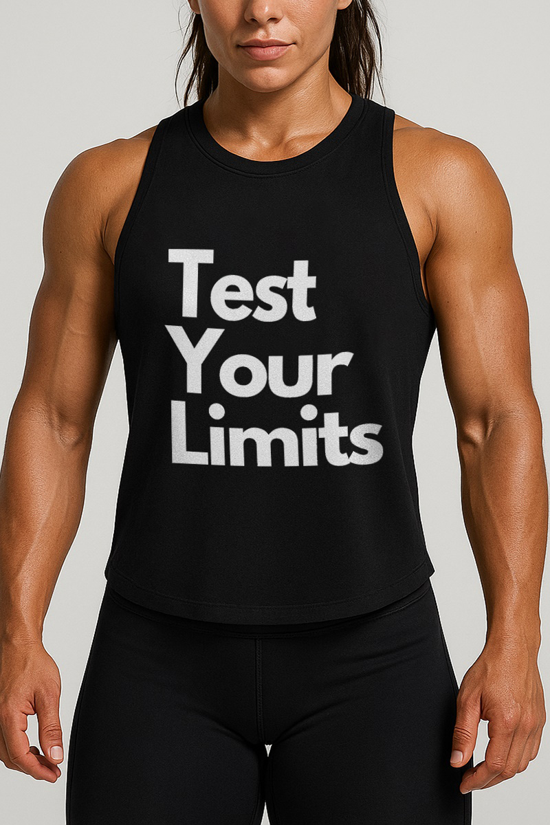 Test Your Limits Printed Women's Vest-traneing