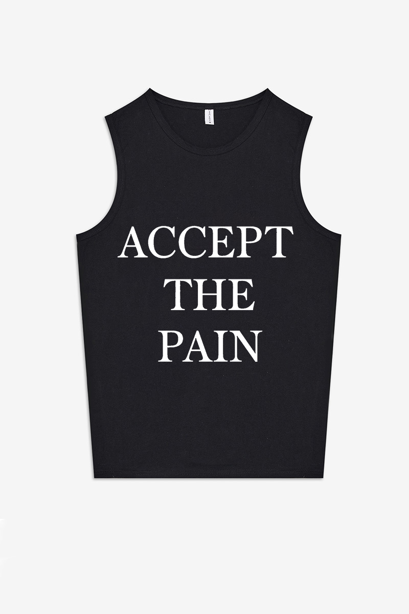 Accept The Pain Printed Women's Vest-traneing