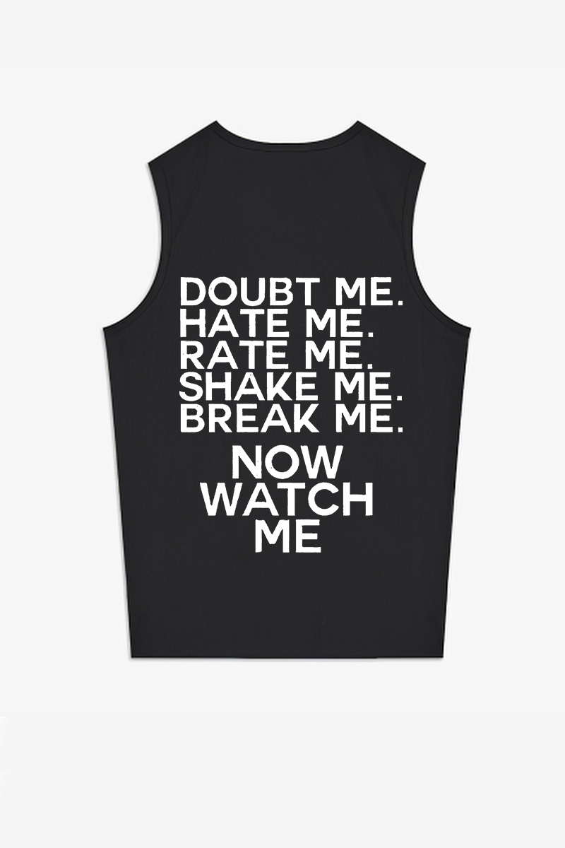 Doubt Me Printed Women's Vest-traneing