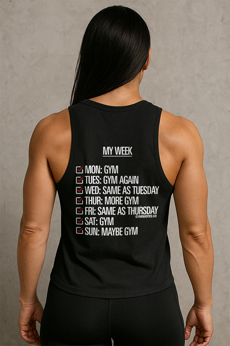 My Week Schedule Printed Women's Vest-traneing