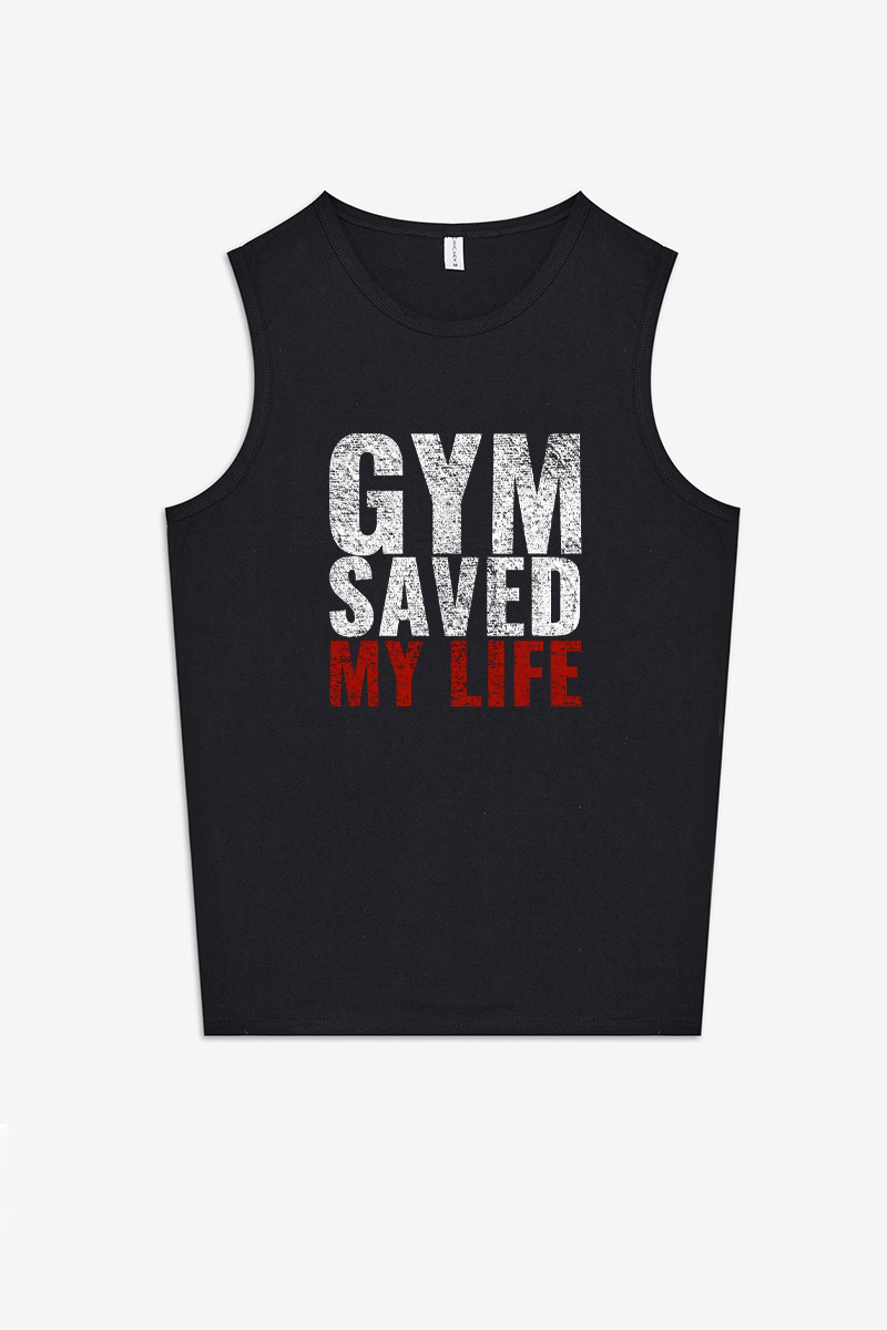 Gym Saved My Life Printed Women's Vest-traneing