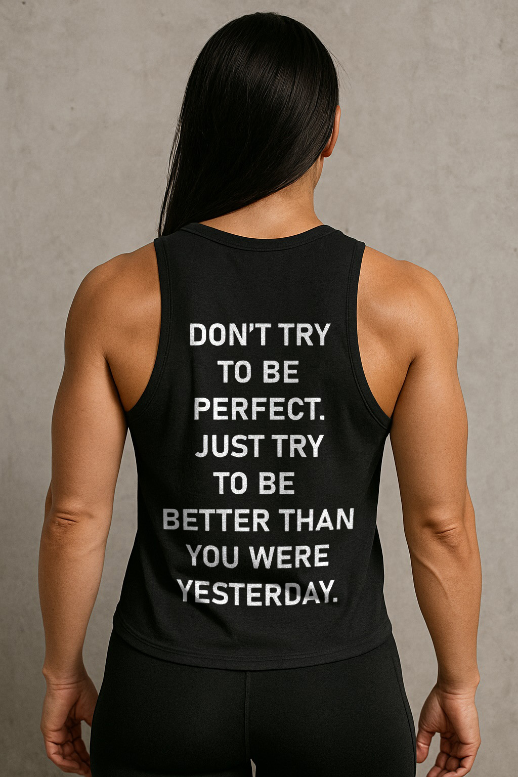 Don't Try To Be Perfect Printed Women's Vest-traneing