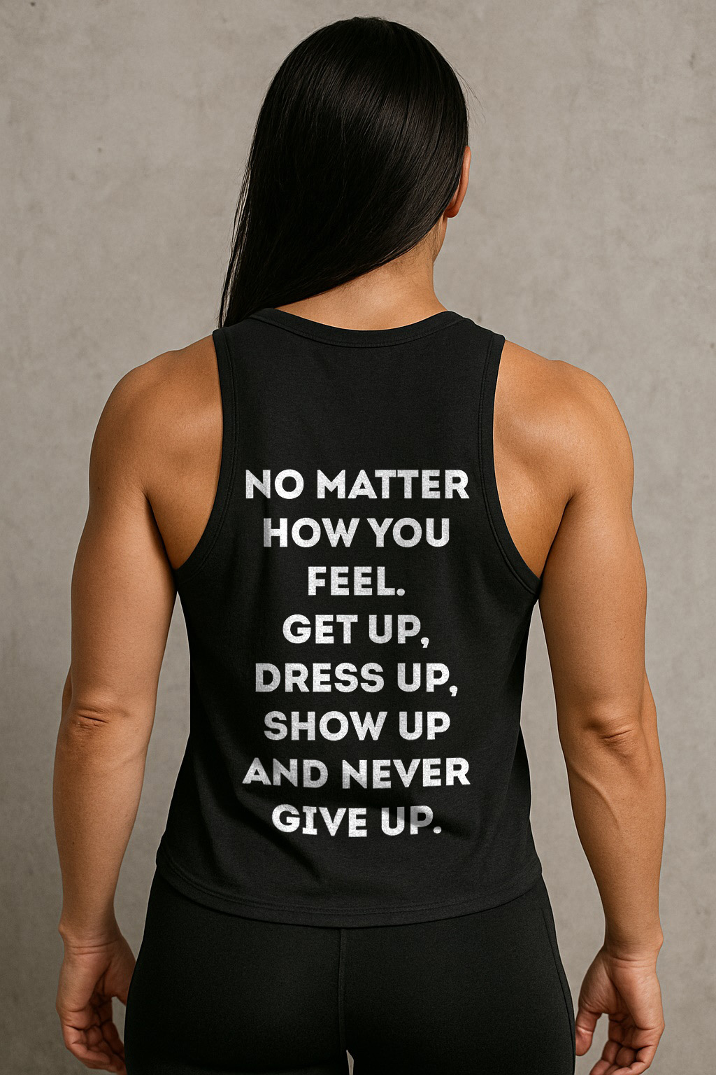 No Matter How You Feel Printed Women's Vest-traneing